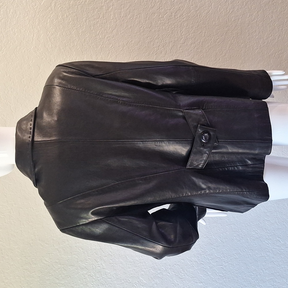 Jones New York Black lamb skin Jacket - Picture 4 of 13